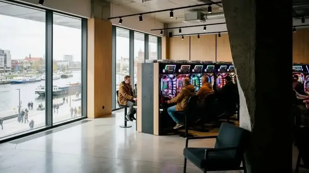 Strefa lounge w przygaszonym świetle
